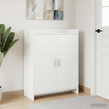 Mobile per scarpe Bianco 73,5 x 36 x 92 cm Legno ingegnerizzato