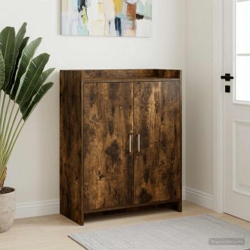 Mobile per scarpe con porta Rovere Fumo 73,5 x 36 x 92 cm