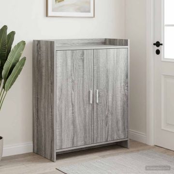 Mobile per scarpe con porta Sonoma grigio 73,5 x 36 x 92 cm