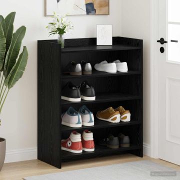 Mobile per scarpe Rovere Nero 73,5 x 36 x 92 cm