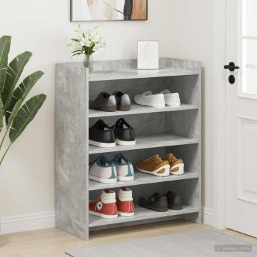Mobile per scarpe Grigio Cemento 73,5 x 36 x 92 cm