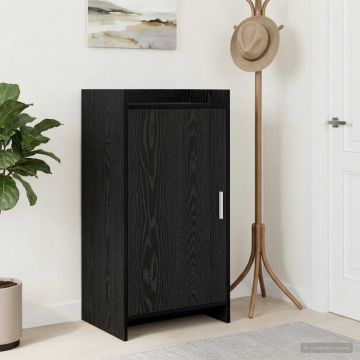 Mobile per scarpe con archiviazione Rovere Nero 48 x 36 x 92 cm
