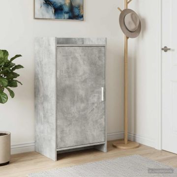 Mobile per scarpe con porta Grigio Cemento 48 x 36 x 92 cm