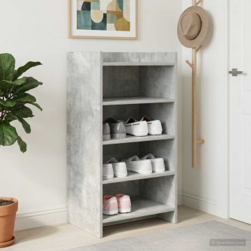 Mobile per scarpe Grigio Cemento 48 x 36 x 92 cm