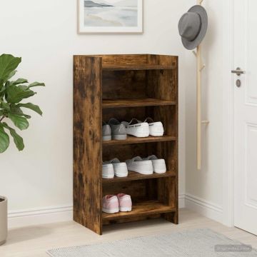 Mobile per scarpe con archiviazione Rovere Fumo 48 x 36 x 92 cm