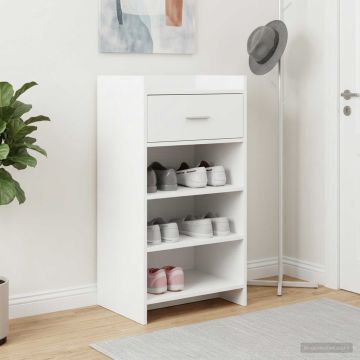 Mobile per scarpe Bianco 48 x 36 x 92 cm Legno ingegnerizzato