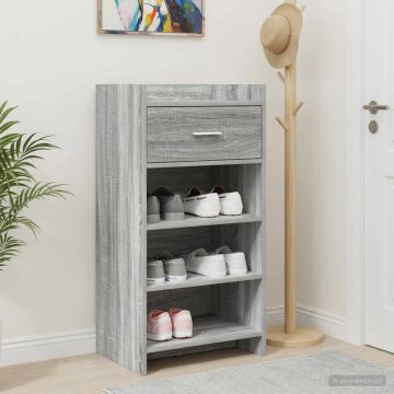 Mobile per scarpe con cassetto Sonoma grigio 48 x 36 x 92 cm