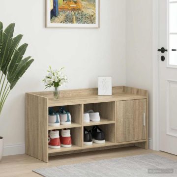 Mobile per scarpe con porta Rovere Sonoma 100 x 39,5 x 51 cm