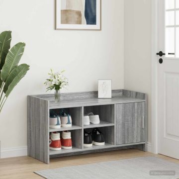 Mobile per scarpe con porta Sonoma grigio 100 x 39,5 x 51 cm