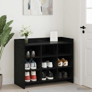 Mobile per scarpe Rovere Nero 85 x 39,5 x 70 cm