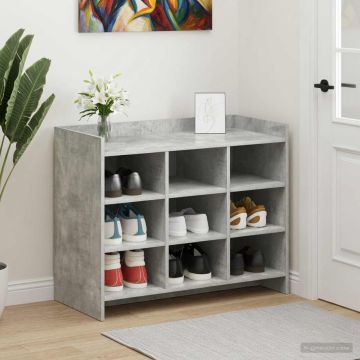 Mobile per scarpe Grigio Cemento 85 x 39,5 x 70 cm
