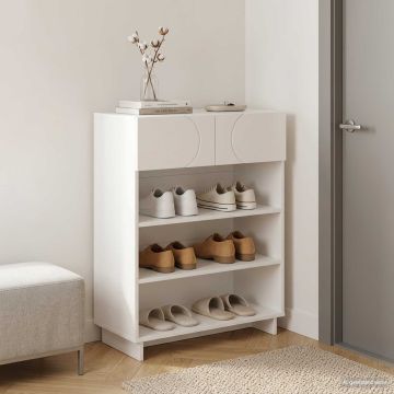 Scarpiera 73 x 38 x 87,5 cm Legno ingegnerizzato Bianco