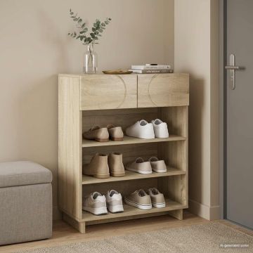 Scarpiera 73 x 38 x 87,5 cm Legno ingegnerizzato Rovere Sonoma