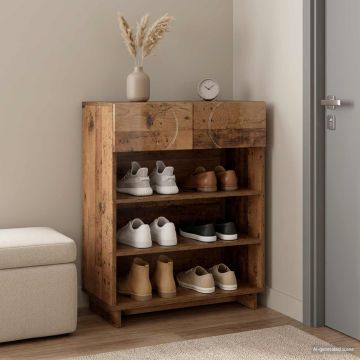 Scarpiera 73 x 38 x 87,5 cm Legno ingegnerizzato Legno antico