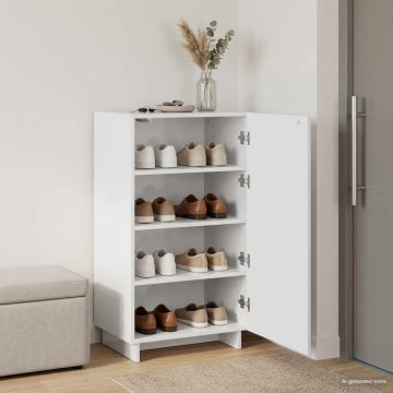 Scarpiera 48 x 38 x 87,5 cm Legno multistrato Bianco