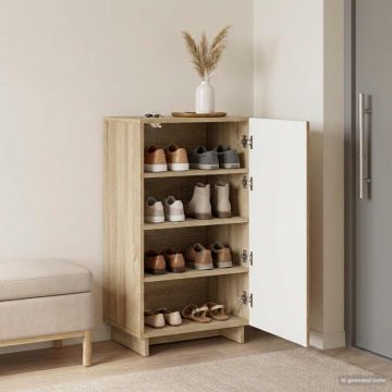 Scarpiera 48 x 38 x 87,5 cm Legno multistrato Rovere Sonoma