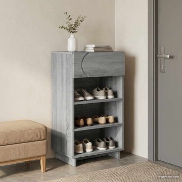 Scarpiera 48 x 38 x 87,5 cm Legno ingegnerizzato Sonoma grigio
