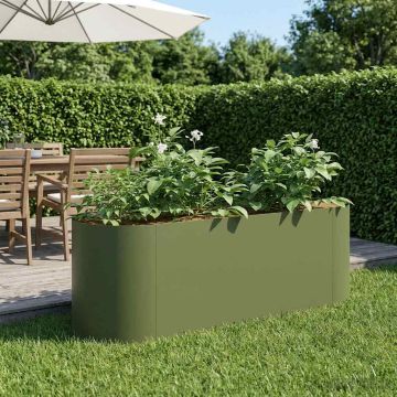 Letto rialzato da giardino Verde Oliva 120 x 40 x 40 cm