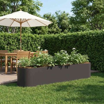Letto rialzato da giardino Nero 200 x 40 x 40 cm