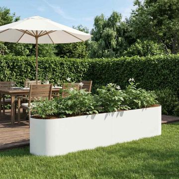 Letto rialzato da giardino Bianco 200 x 40 x 40 cm