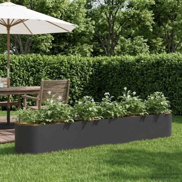 Letto rialzato da giardino Nero 280 x 40 x 40 cm