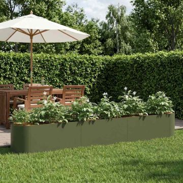 Letto rialzato da giardino Verde Oliva 280 x 40 x 40 cm