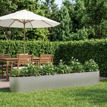 Letto rialzato da giardino Acciaio Inox 280 x 40 x 40 cm