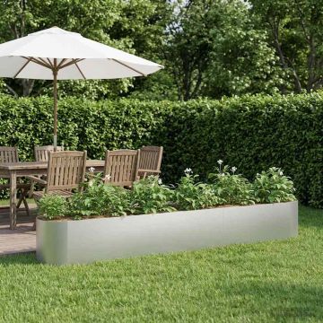 Letto rialzato da giardino Acciaio zincato 280 x 40 x 40 cm