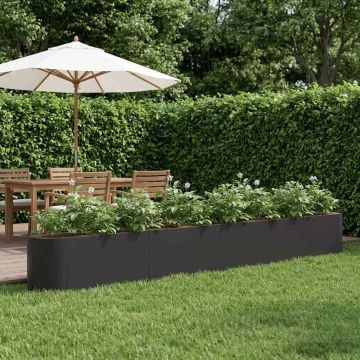 Letto rialzato da giardino Nero 360 x 40 x 40 cm
