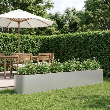 Letto rialzato da giardino Acciaio zincato 360 x 40 x 40 cm