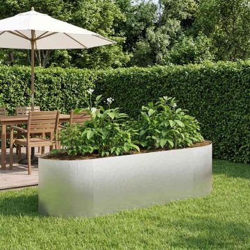 Letto rialzato da giardino Acciaio Inox 140 x 40 x 40 cm