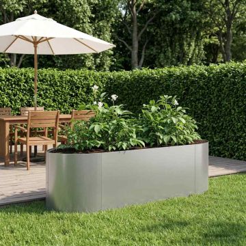 Letto rialzato da giardino Acciaio zincato 140 x 40 x 40 cm