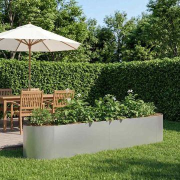 Letto rialzato da giardino Acciaio zincato 220 x 40 x 40 cm
