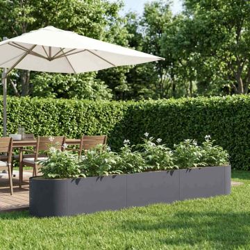 Letto rialzato da giardino Antracite 300 x 40 x 40 cm Acciaio