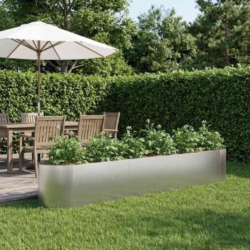 Letto rialzato da giardino Acciaio Inox 300 x 40 x 40 cm