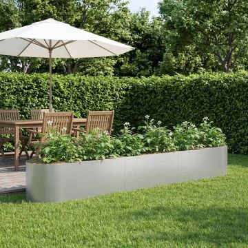 Letto rialzato da giardino Acciaio zincato 300 x 40 x 40 cm