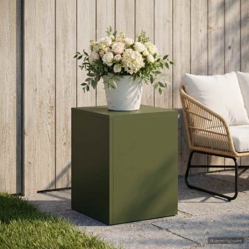 Supporto per piante Verde Oliva 30 x 30 x 40 cm Acciaio Corten
