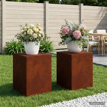 Supporto per piante 2 pcs Ruggine 30 x 30 x 40 cm