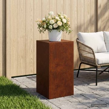Supporto per piante Ruggine 30 x 30 x 60 cm Acciaio Corten