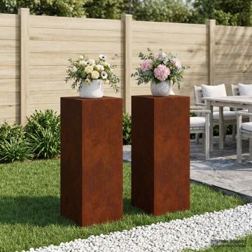 Supporto per piante 2 pcs Ruggine 30 x 30 x 80 cm