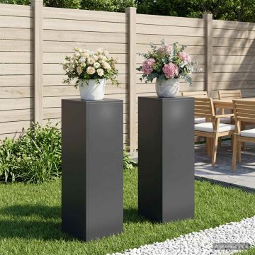 Supporto per piante 2 pcs Antracite 30 x 30 x 100 cm
