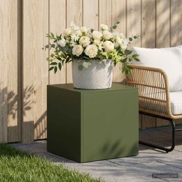 Supporto per piante Verde Oliva 40 x 40 x 40 cm Acciaio Corten