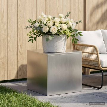 Supporto per piante Argento 40 x 40 x 40 cm Acciaio