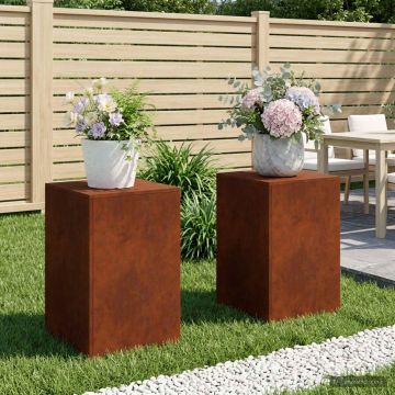 Supporto per piante 2 pcs Ruggine 40 x 40 x 60 cm