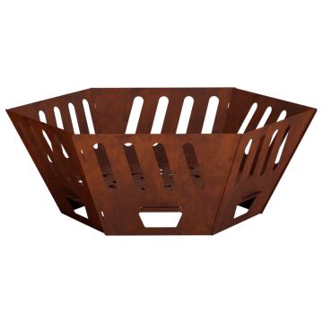 Focolare Ruggine 60 x 60 x 23 cm Acciaio Corten