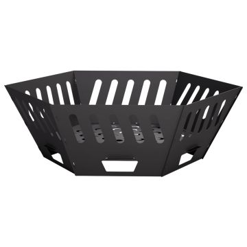 Focolare Nero 80 x 80 x 28 cm Acciaio