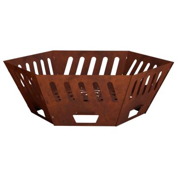Focolare Ruggine 80 x 80 x 28 cm Acciaio Corten