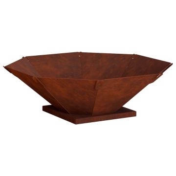 Focolare Ruggine 70,5 x 70,5 x 21,5 cm Acciaio Corten