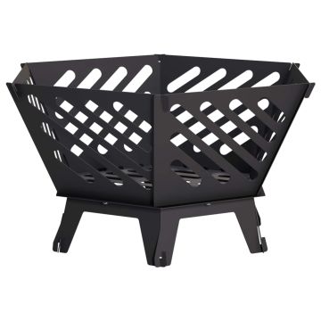Focolare Nero 60 x 53 x 30 cm Acciaio