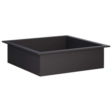 Anello per Focolare Nero 90 x 90 x 25 cm Acciaio